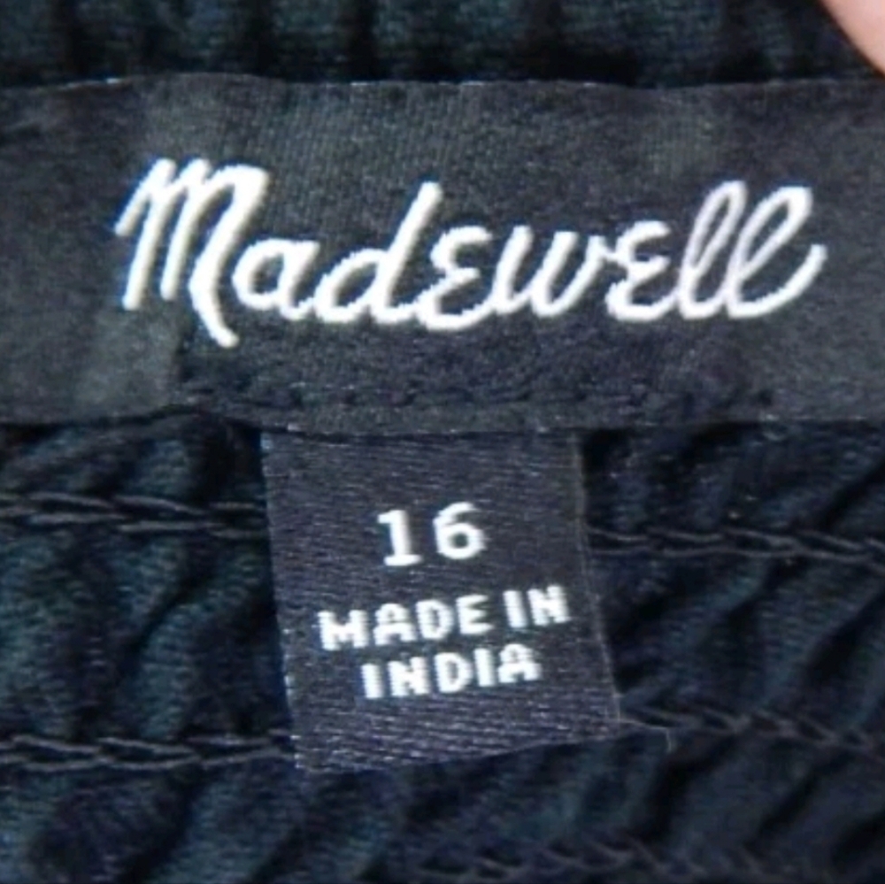 Madewell Cotton Linen Puff Sleeve Dress - Picture 3 of 4